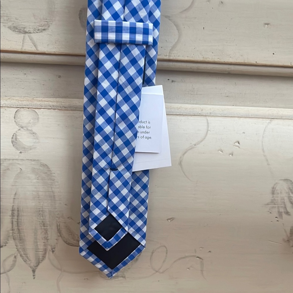 CREWCUTS TIE 52” - Blue and White Gingham - Picture 5 of 10